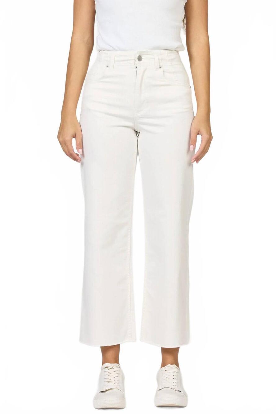NEW DEAR JOHN DENIM holly high rise straight leg jeans in white